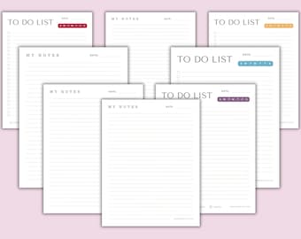 Editable To Do List Printable Bundle: Planner Templates (Canva)