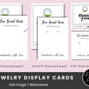 Jewelry Display Card Template, Custom Jewelry Display Card, Printable Necklace Display Card, Earring Display Card, Jewelry Packaging Insert