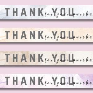 Editable Etsy Order Receipt Banner Template: Canva Thank You Banner (Digital Download)
