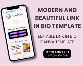 Canva Link In Bio Template: Instagram Landing Page (1080x1920 px)