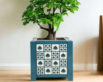 Hand Inlay art tree dealing work indoor outdoor lapis  planter home decor tree pot