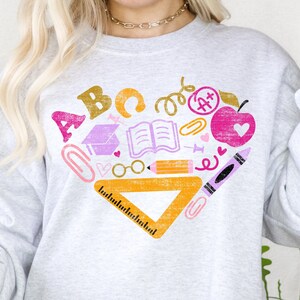 Lehrer SVG ⟡ Schule Herz PNG ⟡ Lehrer Wertschätzung Png svg ⟡ Lehrer Leben ⟡ Pullover und Shirt Sublimationsdruck Design
