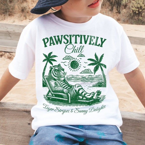 Boys Sublimation Design png ⟡ png for boys ⟡ trendy png ⟡ beach vibes Png ⟡ summer tiger png ⟡ tshirt sublimation design ⟡ retro toddler png