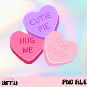 Heart Candy PNG ⟡ Sweetheart Valentine PNG ⟡ png tendance ⟡ rétro valentines png ⟡ conception d’impression par sublimation pour pull ⟡ Sweetheart png