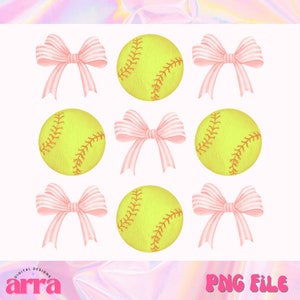 Coquette Softball PNG ⟡ Social Club png ⟡ Girly png ⟡ softball bow png ⟡ Pink Bow ⟡ sublimation design for sweater and shirt ⟡ softball mom