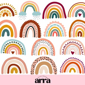 Boho Rainbow SVG and PNG file ⟡ cute rainbow aesthetic svg ⟡ trendy popular design for shirts, mugs, keyrings, tote bags ⟡ commercial design