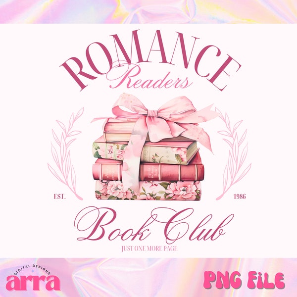 Coquette Book Club png ⟡ Bookish png ⟡ Pink Bow Aesthetic Png ⟡ Book lover png ⟡ Girlie Png ⟡ Social Club png ⟡coquette romance shirt design