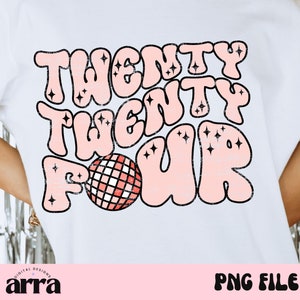 2024 SVG ⟡ Bonne année PNG SVG ⟡ Nouvel An Sequin png pour sublimation ou impression ⟡ Boule à facettes du Nouvel An png