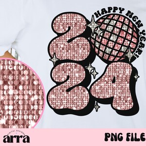 2024 PNG ⟡ Paillettes Bonne Année PNG ⟡ Nouvel An Paillettes Paillettes png pour sublimation ou impression ⟡ Paillettes Nouvel An Mirrorball png