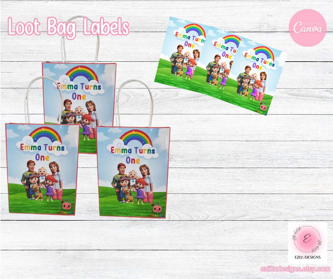 Loot Bag Favors Bag Gifts Digital Label
