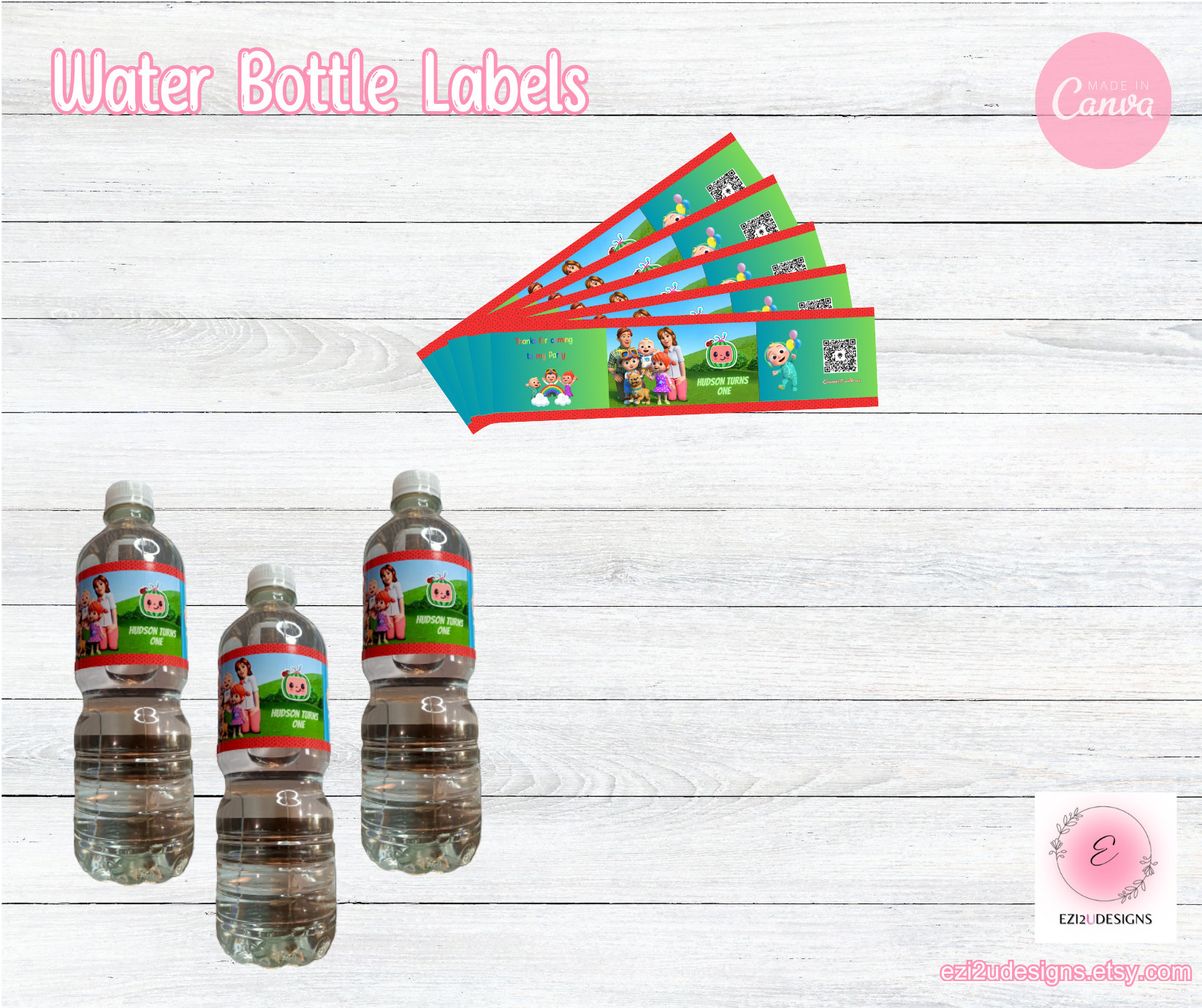 Decal Vinyl Name Stickers. Custom Water Bottle Decals, Personalised Name  Labels 