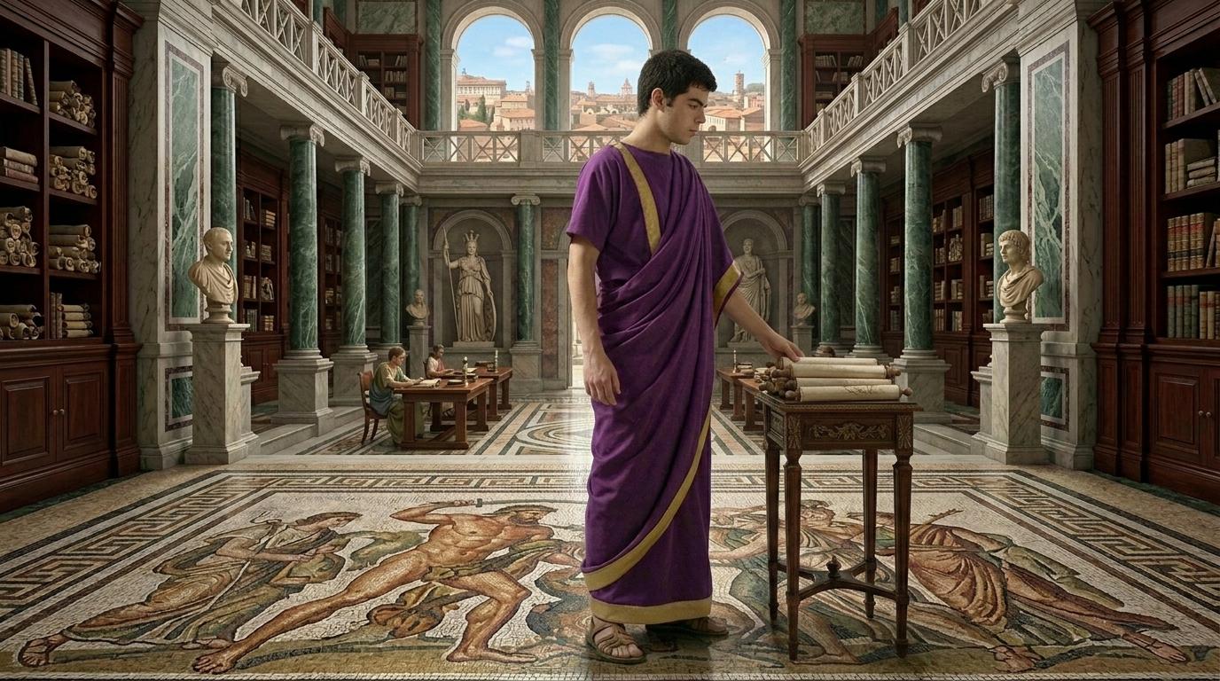 Roman Robi Ancient Roman Toga Costume With Gold Trim | Senator Robe Purple ...