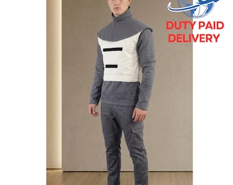 Conjunto de disfraz de traje de vuelo de la Guardia de la Muerte Mandaloriana / Armadura inspirada en el Guerrero Oscuro para cosplay / Atuendo de Halloween