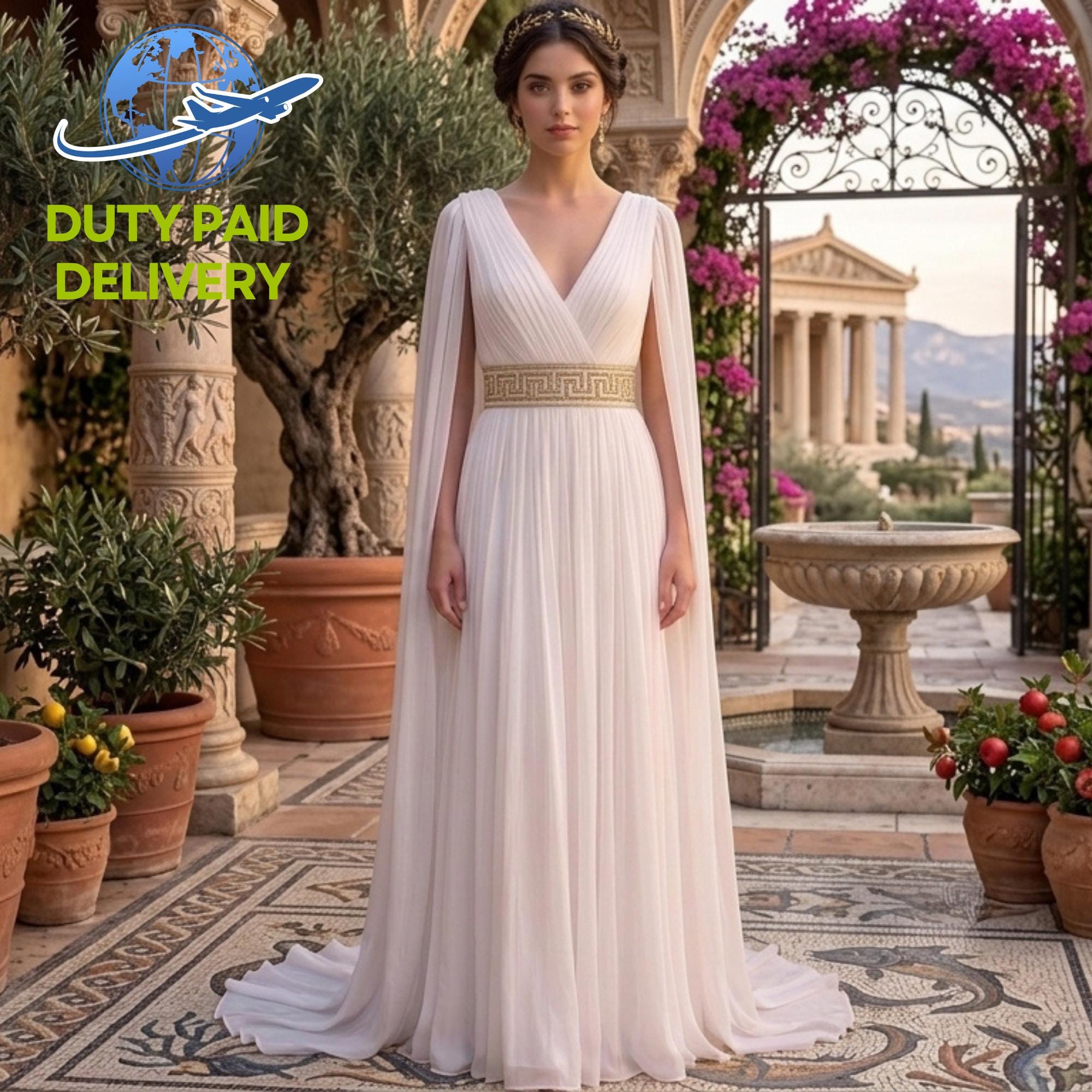 Greek Chiffon Dress - Etsy