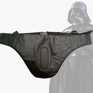 Leather COD Piece, Cosplay Costume COD Piece, Handmade Adjustable COD Piece, Darth Vader Costume Prop