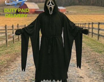 Disfraz de túnica con capucha de Mortal Kombat / Disfraz de terror para Halloween / Capa estilo Scream