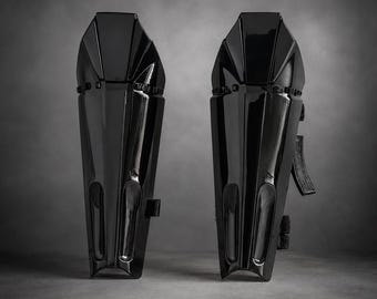 Darth Vader Shin Pads Leg Armor | Sith Lord Cosplay Prop | 501st Legion Sci-Fi Costume