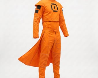 Boba Fett Orange Cosplay Costume | Custom Cotton 4-Piece Set Flight Suit | Sci-Fi Bounty Hunter