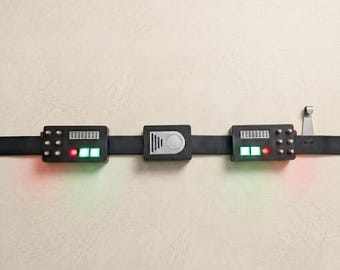 Darth Vader-Inspired Leather Belt | PETG Buckle Sith Lord Cosplay Belt | Sci-Fi Villain Costume Accessory
