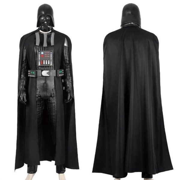 Darth Vader Kostüm mit Handschuhen und COD Stück, Handgefertigtes Darth Vader Lederkostüm, Darth Vader Cosplay (Ohne Plastikbox)