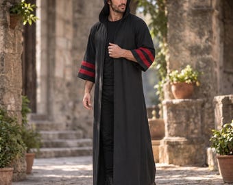 Sith Lord-Inspired Acolyte Hooded Robe | Dark Side Inspired Cloak | Villain Cosplay Costume | Halloween Fantasy