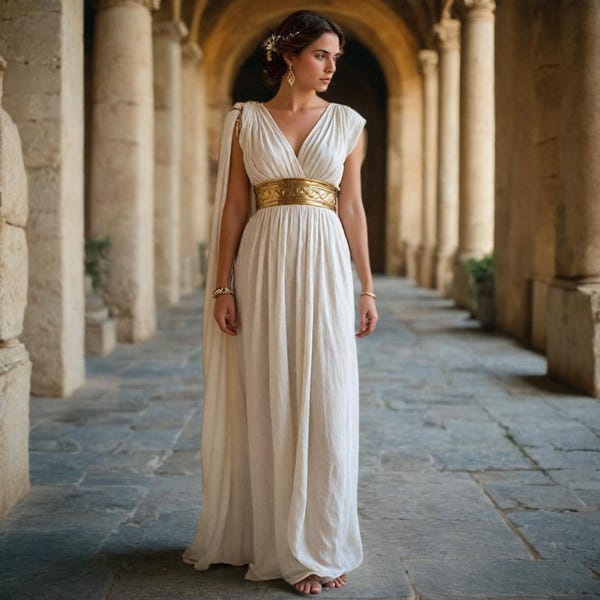 Renaissance Göttin Chiffon Toga, Altgriechisches Kostüm