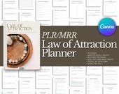 PLR Law of Attraction planner, Master Resell Rights, Plr planner, PLR Digital products, Resell Planner, Plr templates, MRR, Canva templates
