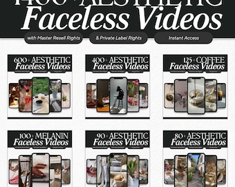 Faceless Videos | Aesthetic Videos | Master Resell Rights | MRR | Done For You | DFY | Faceless Instagram Account | Story Templates |