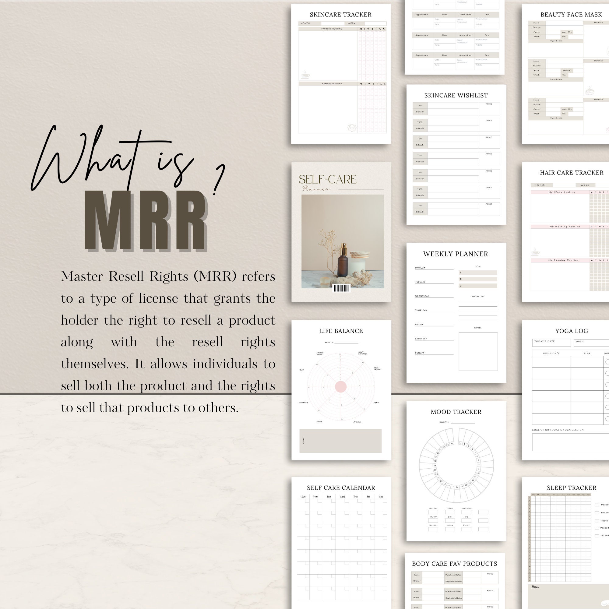 PLR Self Care Planner, Master Resell Rights, Plr Planner, PLR Digital ...