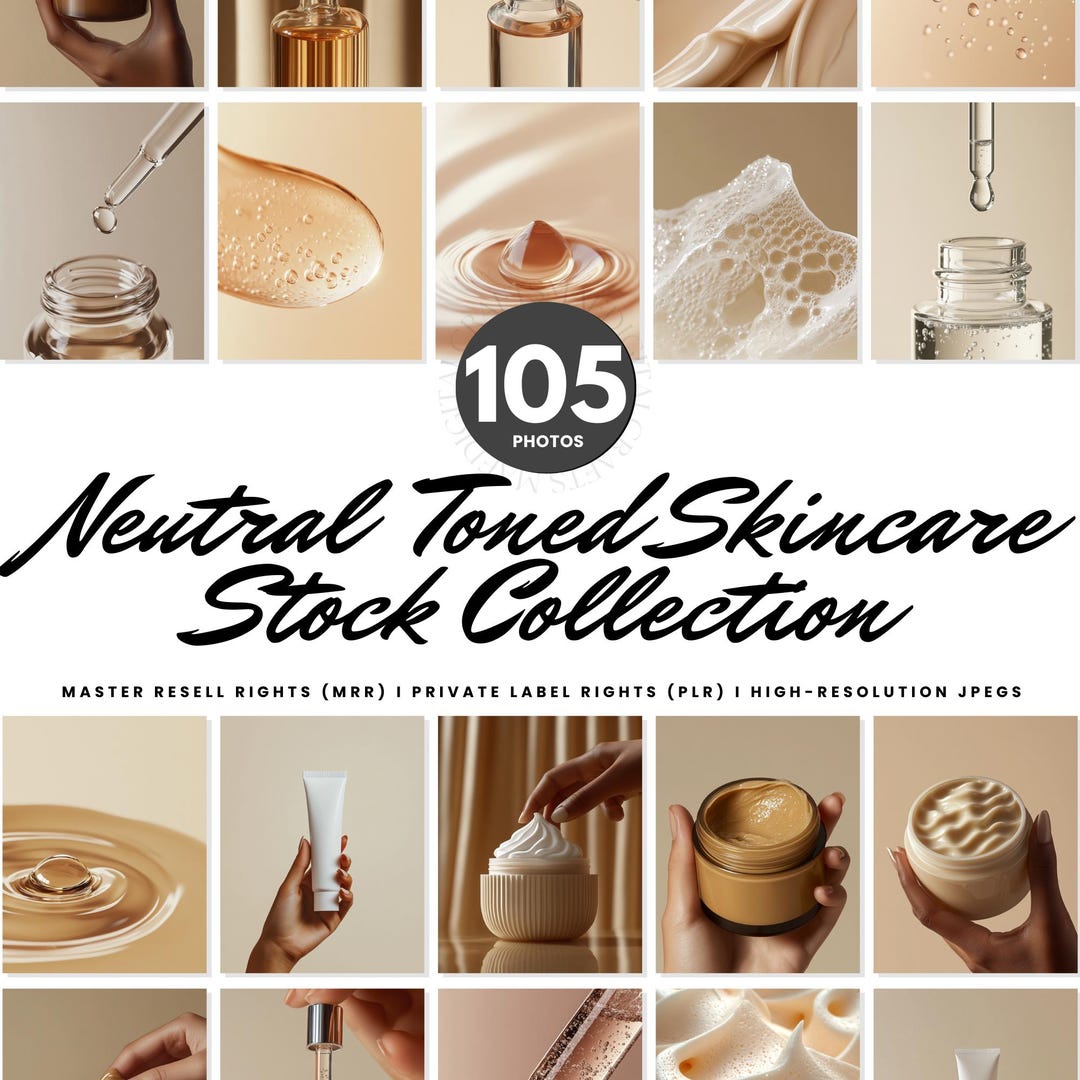Aesthetic Skincare Stock Photo Collection, MRR, PLR, Beauty Photos