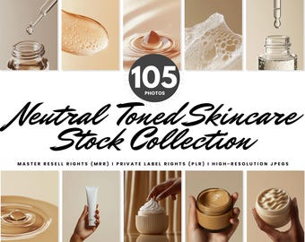 Aesthetic Skincare Stock Photo Collection, MRR, PLR, Beauty Photos, Social Media Instagram Reel Cover, Lifestyle, Stock Images, Aesthetic