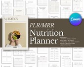 PLR Nutrition planner, Master Resell Rights, Plr planner, PLR Digital products, Resell Planner, Plr templates, MRR, Canva templates