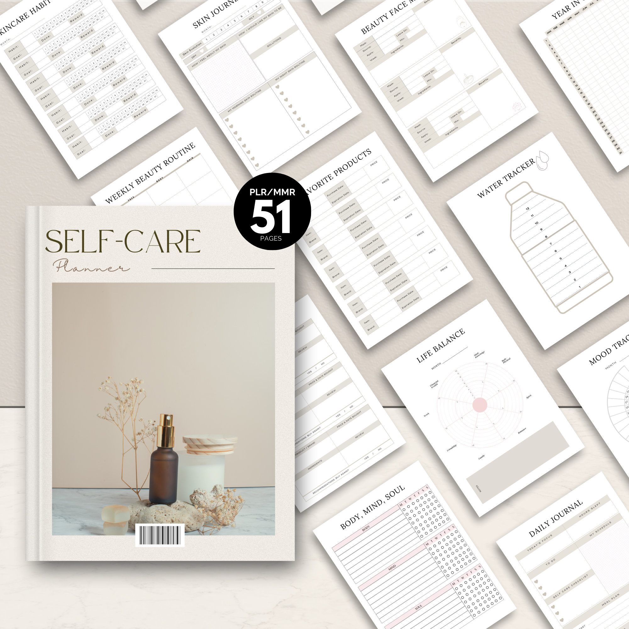 PLR Self Care Planner, Master Resell Rights, Plr Planner, PLR Digital ...
