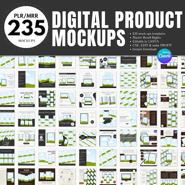 PLR Digital Mockups | Master Resell Rights | PLR Digital Products | done for you | Plr Mockups | MRR resell | dfy | Private Label Rights I
