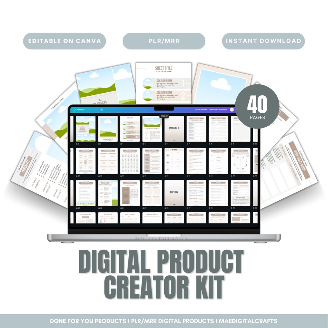 PLR Digital Product Creator Kit With Master Resell Rights, Done for You ...