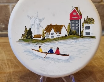 Thorpness Meare boating, with the House in the Clouds & Windmill