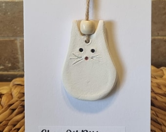 Small Clay Cat Oil Diffuser Hanging Pendant,