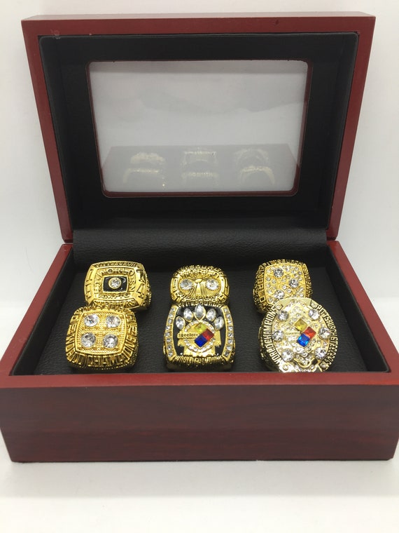 PS 6 Ring Set With Wooden Display Box Etsy UK