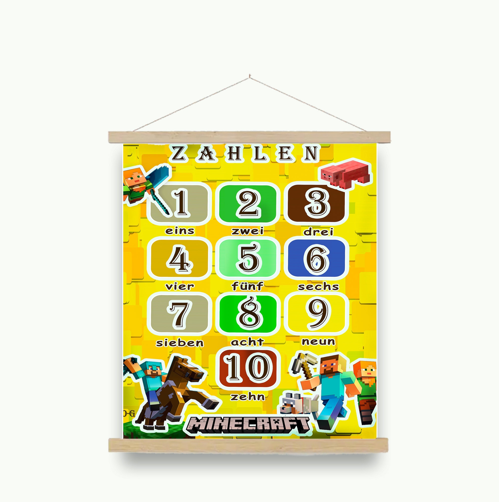 Minecraft Number Postera2 - Etsy