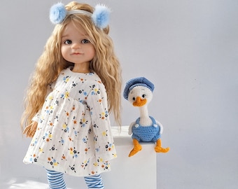 Paola Reina doll goose crohcet toys, Little Darling, Meadow TWEENS 13" clothes