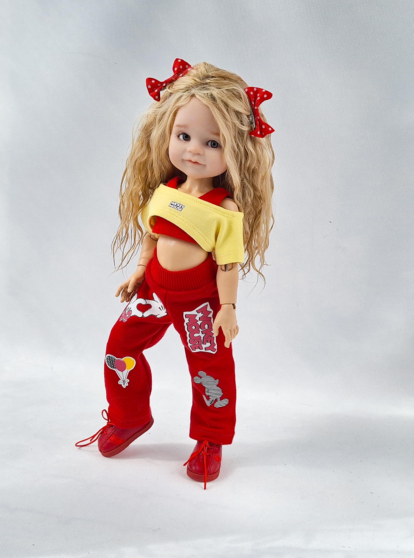 Paola Reina clothes set. Doll 13 inch red stile,  Little Darling, Diana Effner, Minouche, Little, Corolle