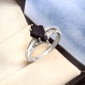Black Sandstone Ring Black Shine Sandstone Ring Engagement Ring Wedding Ring Anniversary Ring wedding ring Gift For Her for women for girls