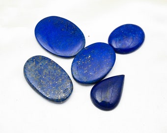 Blue Lapis, Natural Blue Lapis, Lapis Cabochon, Jewelry Making Stone, Natural Gemstone, Vintage Lapis Stone 32X22X5-35X20X5 MM 200 Carat