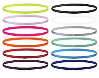 4PCS Unisex Sports Thin Headband Non-Slip Elastic Women Men Yoga Hair Bands Sweatband Football Running Biking Sports Hairband