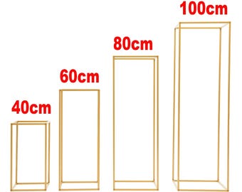 4 Different Height Metal Wedding Flower Stand Floor Geometric Vase Set Wedding Centerpieces For Table Tall Decorations For Party