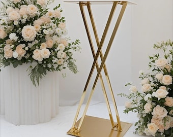 2/5 Pieces Gold/Silver Metal Flower Stand 31 Inch High for Wedding Table Centerpieces Party Decor Home Decoration