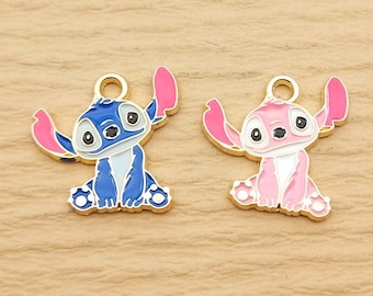 10pcs Cartoon Anime Charm for Jewelry Making Enamel Necklace Earring Bracelet Pendant Diy Accessories Alloy Metal Gold Plated
