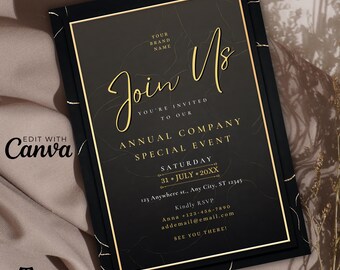 Company Anniversary Invite Template | Business & Corporate Dinner Invitation, Business Meeting Invitation, Business Anniversary Invitation