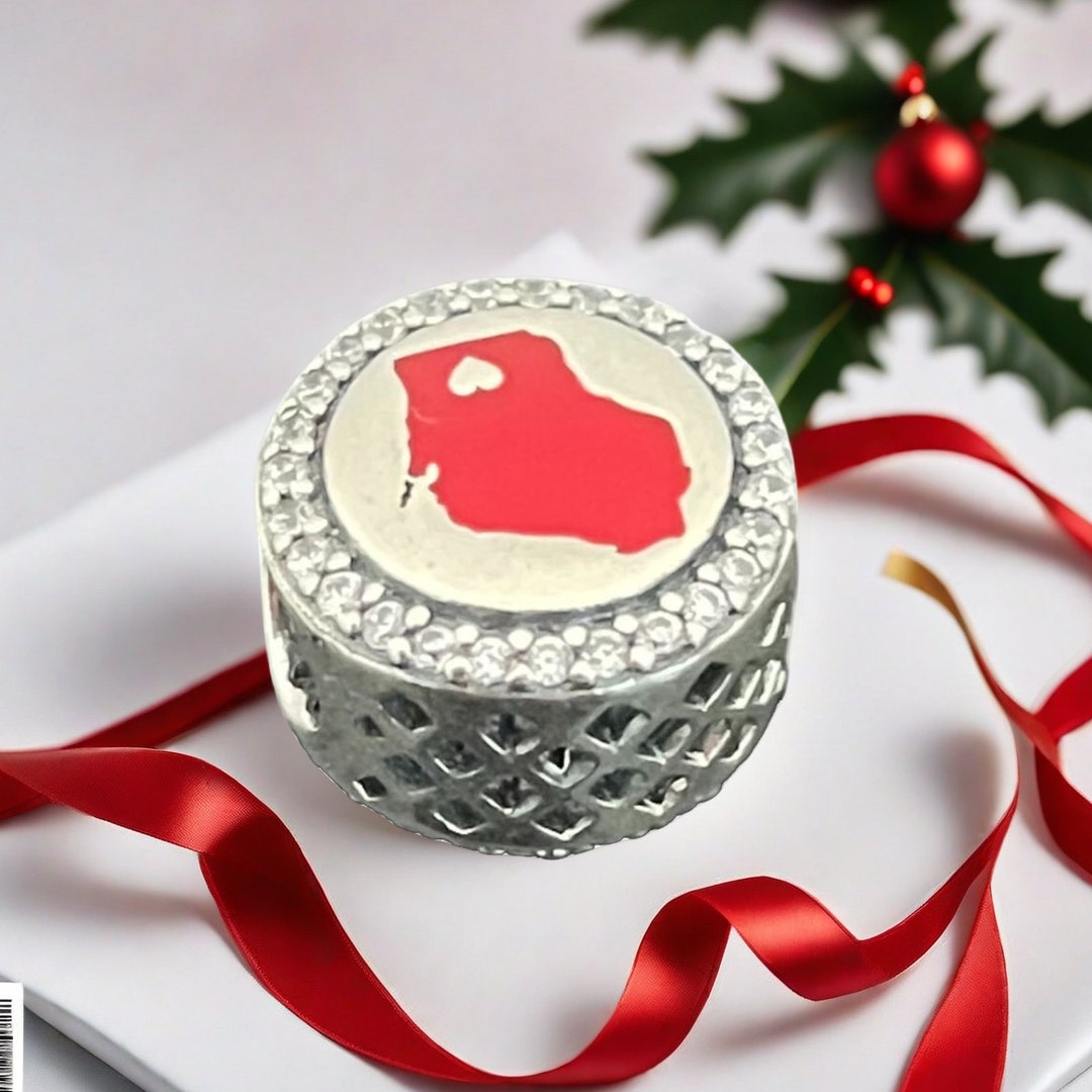 Pandora Wisconsin Heart Charm,bead Charms,charms for Bracelets,pendant