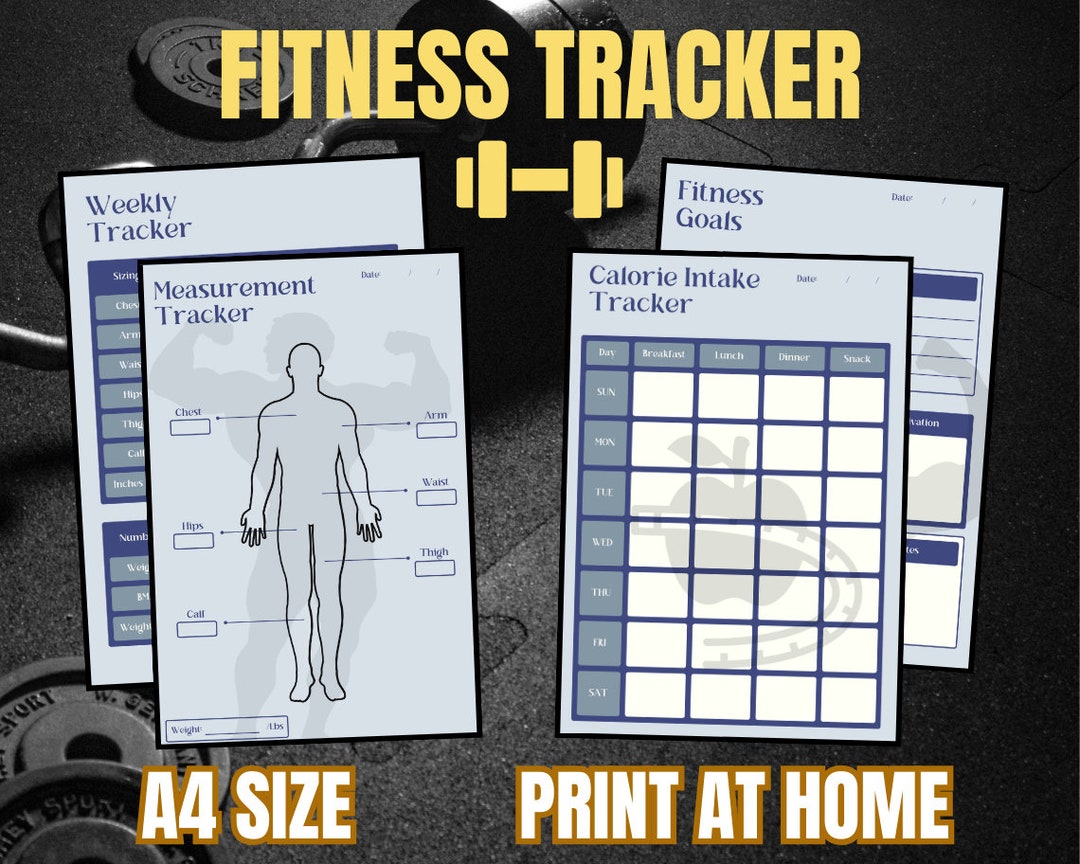 Ultimate Printable Fitness Tracker / Planner Bundle Calorie Intake